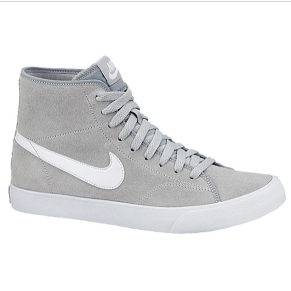 Nike Shoes | Nikeprimo Court Mid Suede In Wolf Grey White | Poshmark